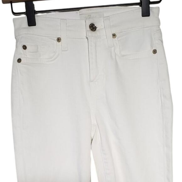 7 For All Mankind Gwenevere White Skinny Jeans | Size 23 | NWT - Picture 3 of 11